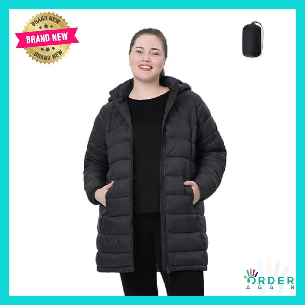 Plus Size Packable Puffer Jacket Lightweight Wate… - image 2